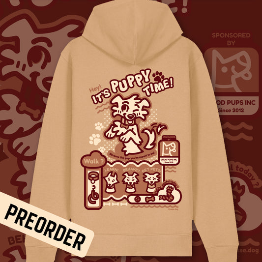 It's Puppy Time! Zipped Hoodie