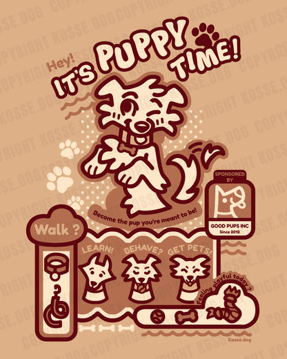 It's Puppy Time! Zipped Hoodie